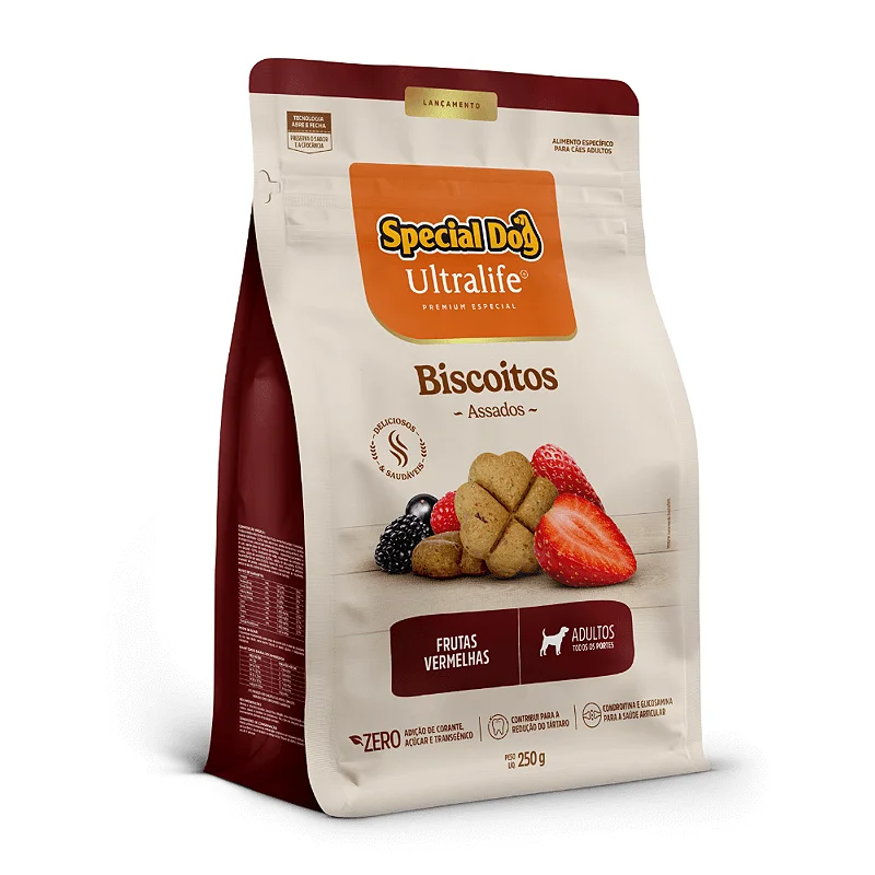 Biscoito Special Dog Ultralife Sabor Frutas Vermelhas 250g